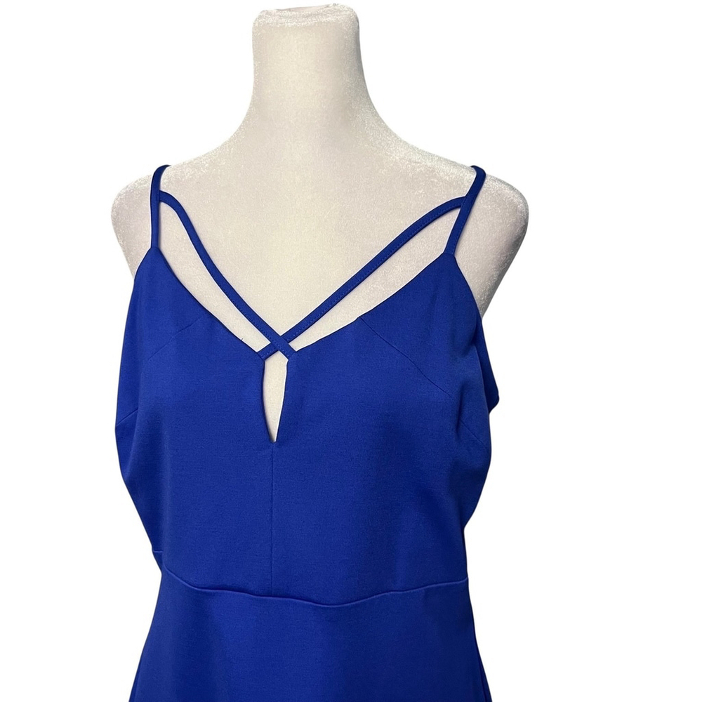 Guess Royal Blue Strappy Bodycon Dress Size XL NWT - Picture 4 of 8